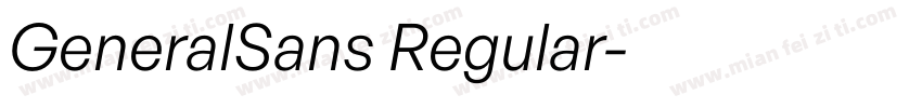 GeneralSans Regular字体转换
